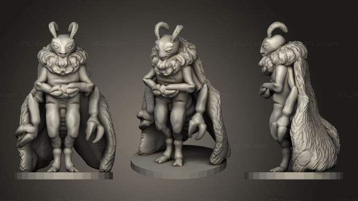 Figurines heroes, monsters and demons (Mothfolk, STKM_3067) 3D models for cnc